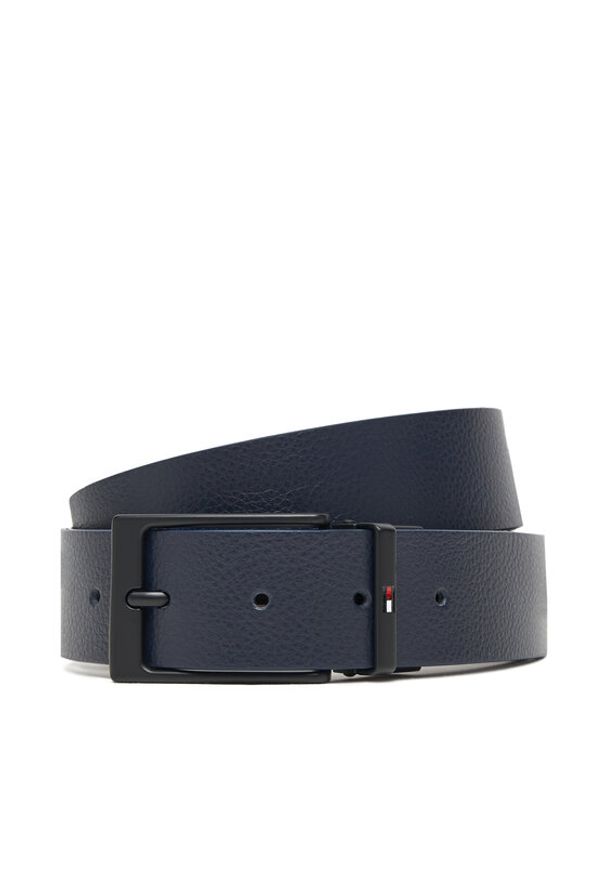 TOMMY HILFIGER - Tommy Hilfiger Pasek Męski AM0AM13821 Granatowy. Kolor: niebieski. Materiał: skóra