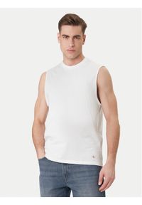 Calvin Klein Jeans Tank top LV04RF273G Biały Slim Fit. Kolor: biały. Materiał: bawełna #1