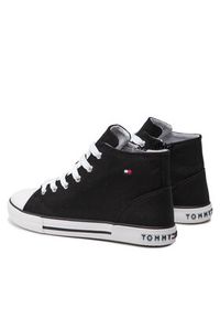 TOMMY HILFIGER - Tommy Hilfiger Trampki Higt Top Lace-Up Sneaker T3X4-32209-0890 S Czarny. Kolor: czarny. Materiał: materiał #7