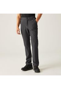 Regatta - Męskie spodnie podróżne Light Zip Off Packaway. Kolor: szary. Materiał: materiał. Sport: turystyka piesza #1