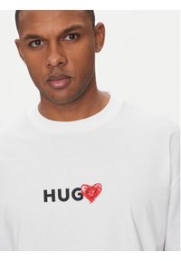 Hugo - HUGO T-Shirt Dewdam 50530557 Biały Relaxed Fit. Kolor: biały. Materiał: bawełna #4