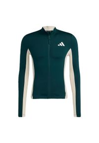 Adidas - Koszulka z długim rękawem do jazdy na rowerze Tempo 3-Stripes. Kolor: szary, zielony, wielokolorowy. Długość rękawa: długi rękaw. Długość: długie. Sport: kolarstwo