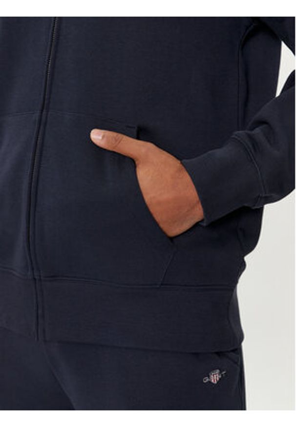 GANT - Gant Bluza Shield 2007059 Granatowy Regular Fit. Kolor: niebieski. Materiał: bawełna