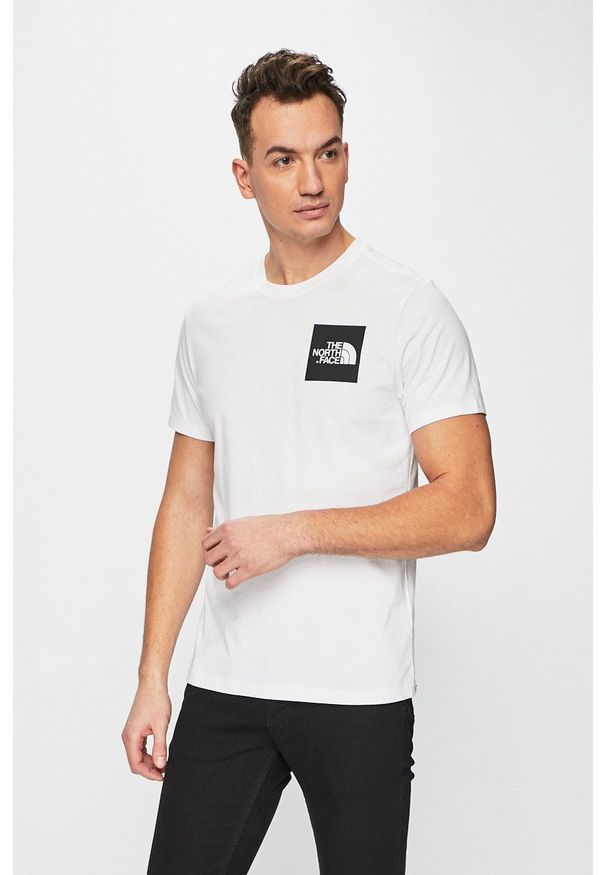 The North Face - T-shirt. Okazja: na co dzień. Kolor: biały. Materiał: dzianina. Wzór: nadruk. Styl: casual