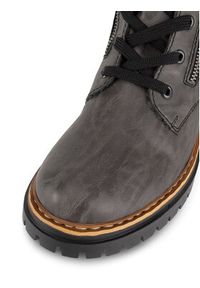 Rieker Trzewiki 72611-45 Szary. Kolor: szary. Materiał: materiał #2