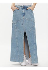 Replay Spódnica jeansowa W9933.000.108 69B Niebieski Regular Fit. Kolor: niebieski. Materiał: bawełna