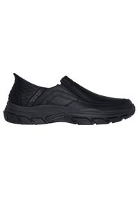 skechers - Buty sportowe Sneakersy męskie, Slip-Ins Respected - Elgin. Kolor: czarny. Sport: turystyka piesza