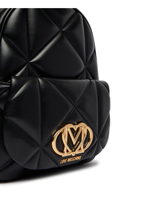 Love Moschino - LOVE MOSCHINO Plecak JC4037PP1OLC0000 Czarny. Kolor: czarny. Materiał: skóra