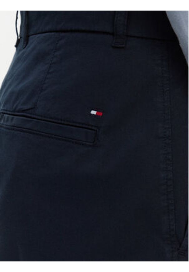 TOMMY HILFIGER - Tommy Hilfiger Szorty materiałowe WW0WW42457 Granatowy Regular Fit. Kolor: niebieski. Materiał: bawełna