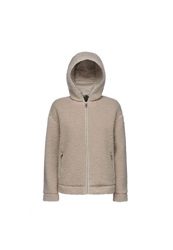 Damski polar Geox. Kolor: beżowy. Materiał: polar