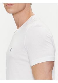 Calvin Klein Jeans T-Shirt Embro Badge J30J325212 Biały Slim Fit. Kolor: biały. Materiał: bawełna