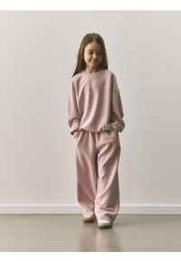 Reserved - Spodnie dresowe z modalem - brudny róż. Kolor: różowy. Materiał: dresówka #1