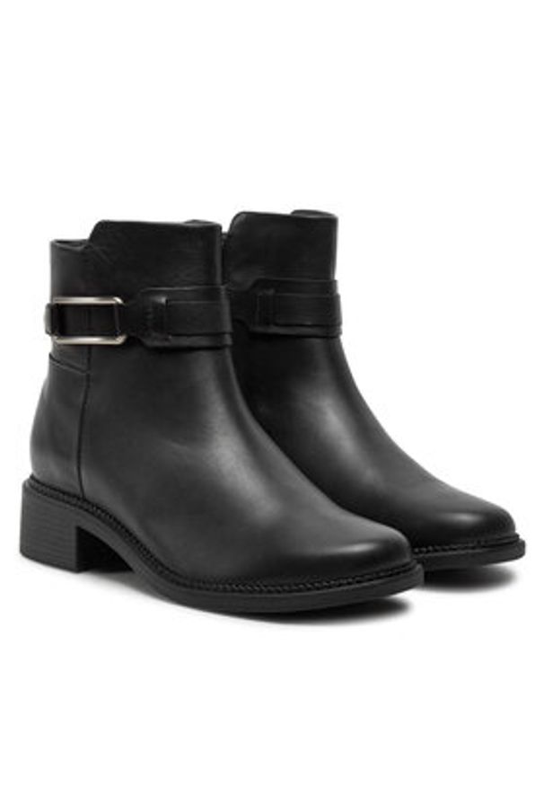 Clarks Botki Maye Bella 26179641 Czarny. Kolor: czarny. Materiał: skóra