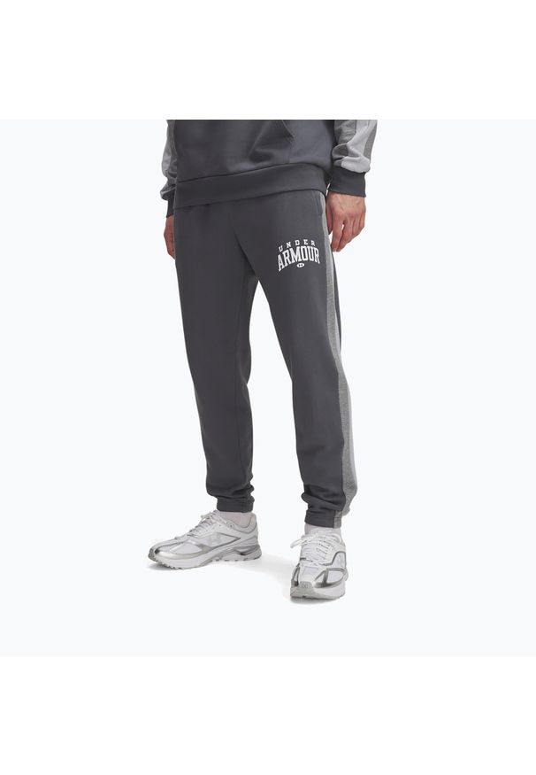 Spodnie treningowe męskie Under Armour Rival Fleece. Kolor: szary. Sport: fitness