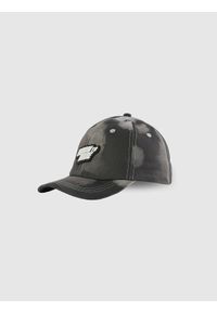 4f - 4F Czapka z daszkiem strapback dziecięca - szara MT. Kolor: szary. Materiał: materiał, bawełna, skóra. Sezon: lato. Styl: klasyczny, casual #1