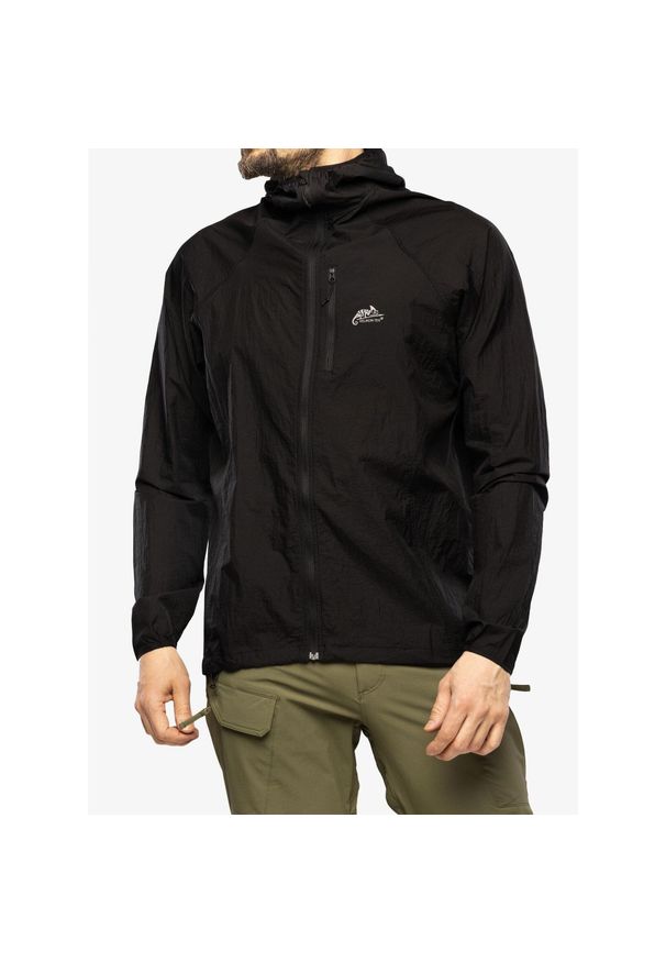 Kurtka przeciwwiatrowa męska Helikon-Tex Tramontane Wind Jacket WindPack. Kolor: czarny. Materiał: softshell. Sport: turystyka piesza