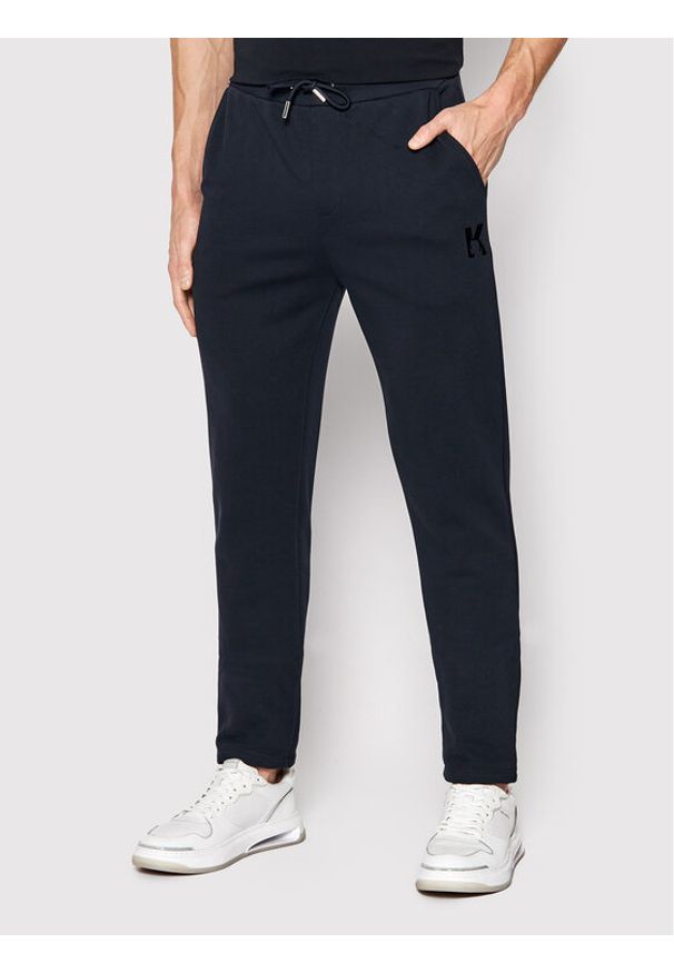 Karl Lagerfeld - KARL LAGERFELD Spodnie dresowe 705894 500900 Granatowy Regular Fit. Kolor: niebieski. Materiał: bawełna