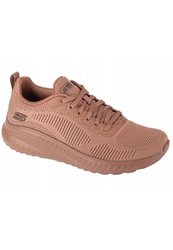 skechers - Buty na co dzień damskie SKECHERS BOBS SQUAD CHAOS - FACE OFF lekkie. Okazja: na co dzień. Kolor: brązowy