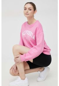GAP bluza damska kolor różowy z nadrukiem. Kolor: różowy. Materiał: dzianina. Wzór: nadruk #3