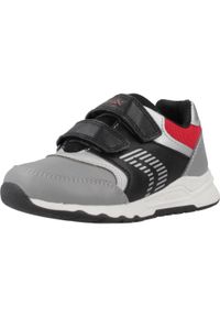Geox - Buty GEOX B PYRIP BOY Szary. Kolor: szary. Materiał: syntetyk, tkanina. Sport: turystyka piesza