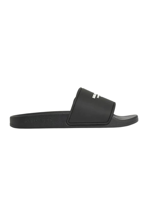 Karl Lagerfeld - KARL LAGERFELD Czarne męskie klapki KONDO RSG Logo, Rozmiar 41. Kolor: czarny