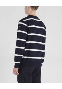 PAUL & SHARK - Bawełniany sweter w paski. Okazja: na co dzień. Kolor: biały. Materiał: bawełna. Wzór: paski. Styl: casual #4