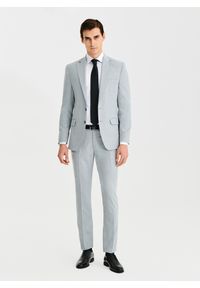 Pako Lorente - PAKO LORENTE – Szara marynarka garniturowa. Kolor: szary. Materiał: poliester, elastan, wiskoza. Wzór: gładki. Styl: młodzieżowy #10
