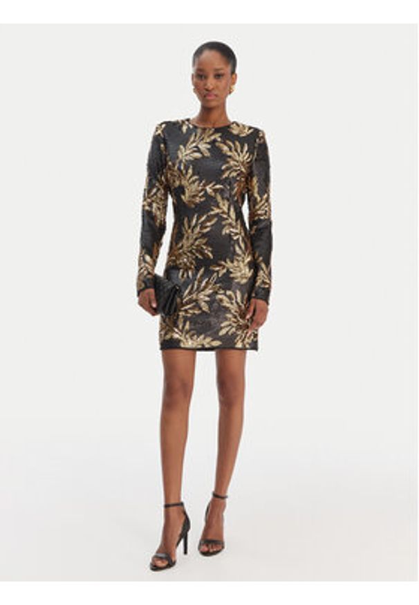 Marciano Guess Sukienka koktajlowa 6RGK01 6358A Czarny Slim Fit. Kolor: czarny. Materiał: syntetyk. Styl: wizytowy