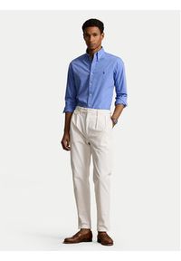 Polo Ralph Lauren Koszula 710928255003 Niebieski Custom Fit. Typ kołnierza: polo. Kolor: niebieski. Materiał: bawełna #5