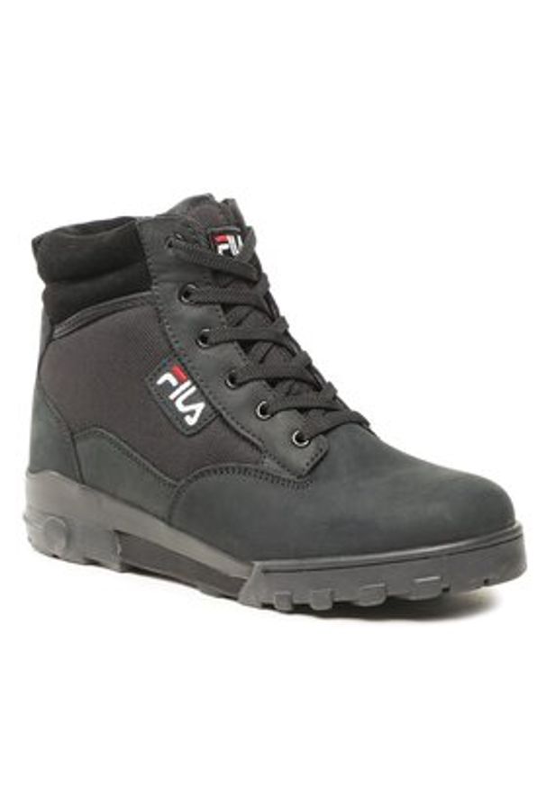 Fila Trapery Grunge II Mid Wmn FFW0217.80010 Czarny. Kolor: czarny. Materiał: skóra, nubuk