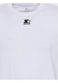 Starter T-Shirt SMN-316-122 Biały Regular Fit. Kolor: biały. Materiał: bawełna