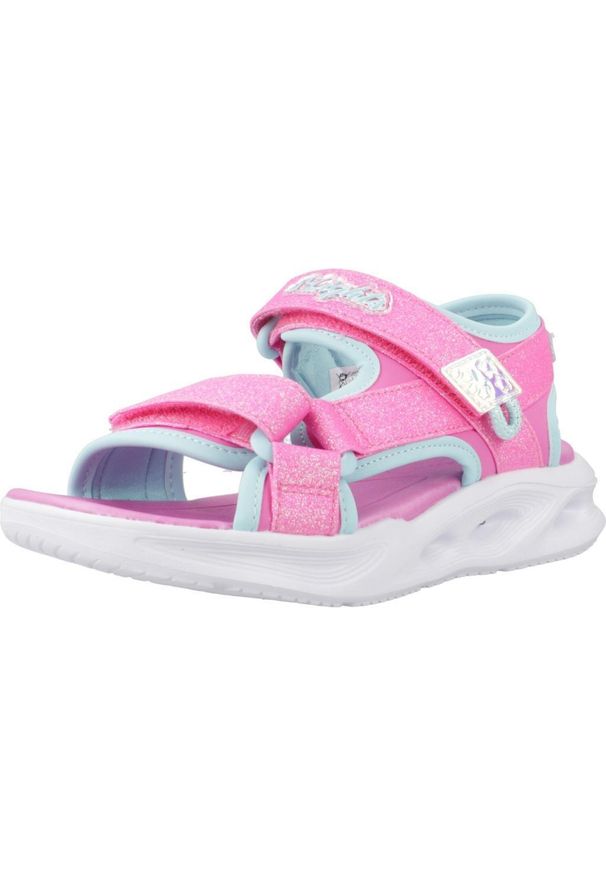 skechers - Sandały SKECHERS SOLA GLOW SANDAL Rose. Kolor: różowy. Materiał: syntetyk, tkanina. Sezon: lato