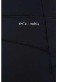 columbia - Columbia szorty sportowe Windgates damskie kolor czarny gładkie high waist. Stan: podwyższony. Kolor: czarny. Materiał: skóra, dzianina, materiał, włókno. Wzór: gładki. Styl: sportowy #2