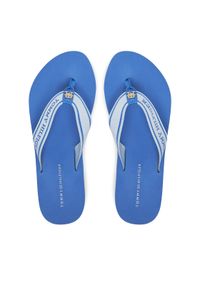 TOMMY HILFIGER - Tommy Hilfiger Japonki Hilfiger Webbing Beach Sandal FW0FW08515 Niebieski. Kolor: niebieski. Materiał: materiał