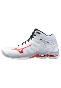 Buty do siatkówki Dorosły Mizuno Wave Voltage 2 biały. Kolor: biały, wielokolorowy, czarny. Model: Mizuno Wave. Sport: siatkówka
