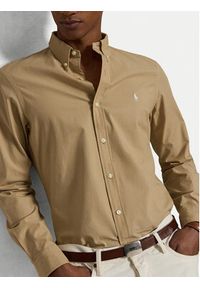 Polo Ralph Lauren Koszula 710929348501 Beżowy Regular Fit. Typ kołnierza: polo. Kolor: beżowy. Materiał: bawełna #3
