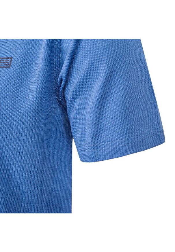 Koszulka Polo - Męska - Pako Jeans - Niebieska, Dekolt na Zamek. Okazja: na co dzień. Typ kołnierza: polo. Kolor: niebieski. Materiał: bawełna. Styl: casual