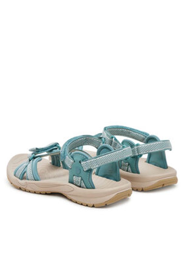 Jack Wolfskin Sandały Lakewood Ride Sandal M 4019041 Turkusowy. Kolor: turkusowy. Materiał: materiał