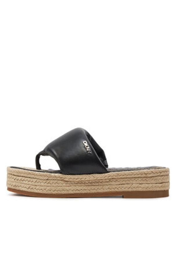DKNY Espadryle Fifi K1405997 Czarny. Kolor: czarny. Materiał: skóra