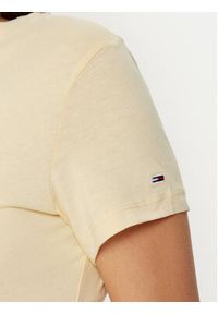 Tommy Jeans T-Shirt DW0DW19447 Żółty Slim Fit. Kolor: żółty. Materiał: bawełna #5
