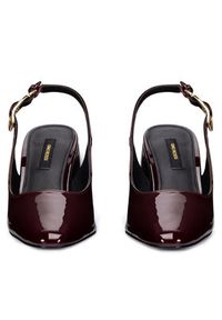 Gino Rossi - GINO ROSSI Czółenka JORDANA-115997 Bordowy. Kolor: czerwony. Materiał: lakier, skóra #3