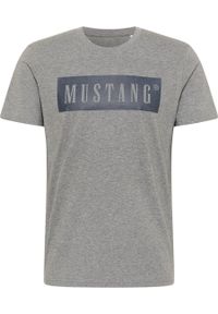 Mustang - MUSTANG Style Alex C LOGO Tee MĘSKI T-SHIRT KOSZULKA Mid Grey Melange 1013223 4140 #7