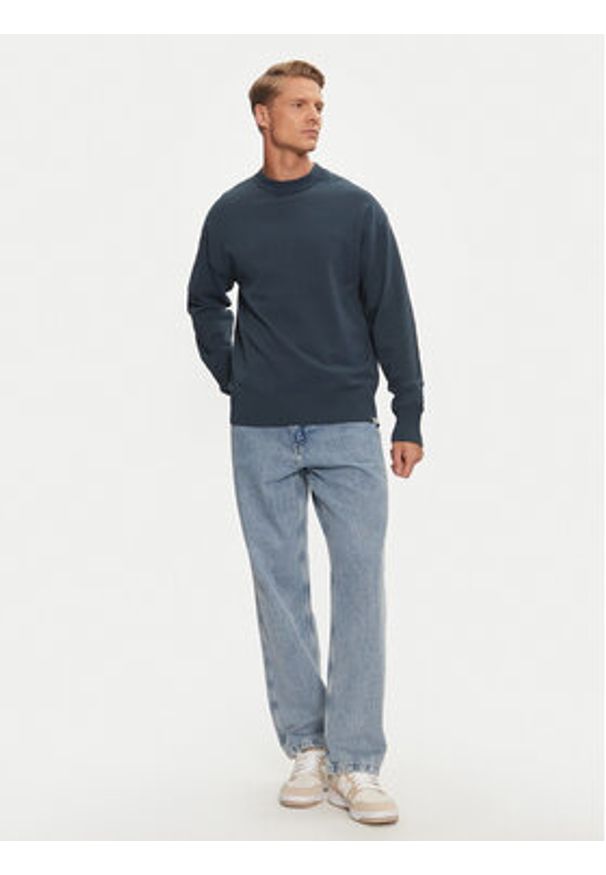 Jack & Jones Sweter Collective 12251556 Granatowy Relaxed Fit. Kolor: niebieski. Materiał: syntetyk
