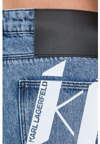 Karl Lagerfeld jeansy 221W1181 damskie medium waist. Kolor: niebieski #4