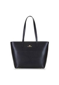 Wittchen - Torebka shopperka skórzana dziurkowana. Kolor: czarny. Materiał: skórzane. Styl: klasyczny, casual, elegancki #3