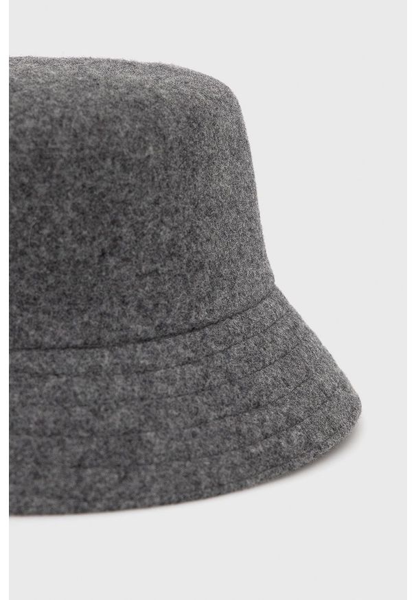 Kangol - Kapelusz wełniany. Kolor: szary. Materiał: wełna