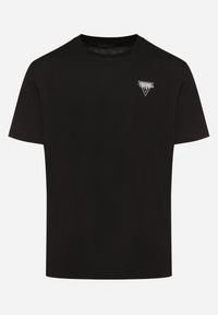 Born2be - Czarna Bawełniana Koszulka z Ozdobnym Nadrukiem Sunienna. Okazja: na co dzień. Kolor: czarny. Materiał: bawełna. Wzór: nadruk. Styl: casual, elegancki #3