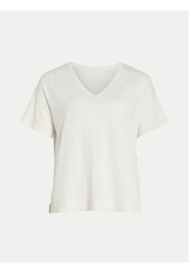 Vila T-Shirt Abella 14089540 Biały Relaxed Fit. Kolor: biały. Materiał: syntetyk