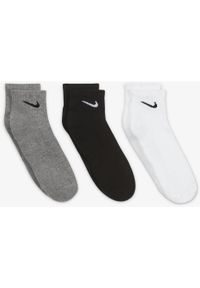 Nike - Skarpety do biegania unisex Everyday Cushion Ankle 3 Pary. Kolor: biały, wielokolorowy, czarny, szary #2