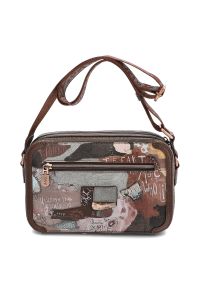 Brązowa Torebka Anekke Stylowa Listonoszka Damska Premium. Kolor: brązowy. Wzór: napisy. Materiał: skórzane. Styl: elegancki #2